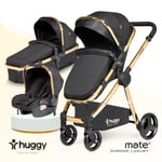 Huggy Mate 4 in 1 Chrome Luxury Krom Extra parlak Travel Bebek Arabası