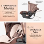 Huggy Mate 4 in 1 Chrome Luxury Krom Extra parlak Travel Bebek Arabası