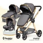 Huggy Mate 4 in 1 Chrome Luxury Krom Extra parlak Travel Bebek Arabası