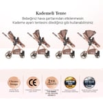 Huggy Mate 4 in 1 Chrome Luxury Krom Extra parlak Travel Bebek Arabası