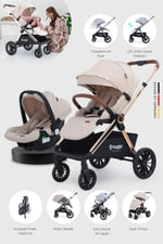 Huggy Mate 5 in 1 Extra Parlak Çift Yönlü Travel Bebek Arabası