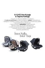 Huggy Mate 5 in 1 Extra Parlak Çift Yönlü Travel Bebek Arabası