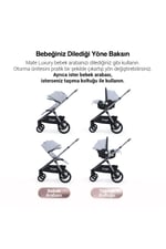 Huggy Mate 5 in 1 Extra Parlak Çift Yönlü Travel Bebek Arabası