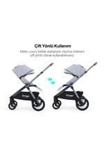 Huggy Mate 5 in 1 Extra Parlak Çift Yönlü Travel Bebek Arabası