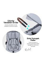 Huggy Mate 5 in 1 Extra Parlak Çift Yönlü Travel Bebek Arabası