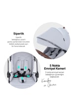 Huggy Mate 5 in 1 Extra Parlak Çift Yönlü Travel Bebek Arabası