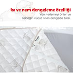 Huggy Moon %100 Yeni Zelenda Yün %100 Pamuk Kumaş Bebek Yatak Pedi 50x90