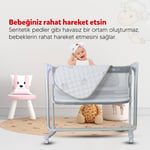 Huggy Moon %100 Yeni Zelenda Yün %100 Pamuk Kumaş Bebek Yatak Pedi 50x90