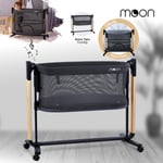 Huggy Moon Otomatik Sallanabilir Kumandalı Oyun Parkına Dönüşebilen Anne Yanı Elektrikli Beşik