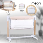 Huggy Moon Otomatik Sallanabilir Kumandalı Oyun Parkına Dönüşebilen Anne Yanı Elektrikli Beşik