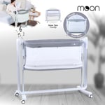 Huggy Moon Otomatik Sallanabilir Kumandalı Oyun Parkına Dönüşebilen Anne Yanı Elektrikli Beşik