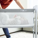 Huggy Moon Otomatik Sallanabilir Kumandalı Oyun Parkına Dönüşebilen Anne Yanı Elektrikli Beşik
