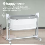 Huggy Moon Otomatik Sallanabilir Kumandalı Oyun Parkına Dönüşebilen Anne Yanı Elektrikli Beşik
