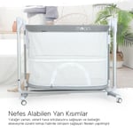 Huggy Moon Otomatik Sallanabilir Kumandalı Oyun Parkına Dönüşebilen Anne Yanı Elektrikli Beşik