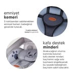 Huggy Pie Yenidoğandana Uygun Otomatik Sallanabilir Kumandalı Bluetooth Müzikli Ana Kucağı