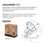 Huggy Pie Yenidoğandana Uygun Otomatik Sallanabilir Kumandalı Bluetooth Müzikli Ana Kucağı
