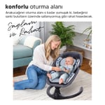 Huggy Pie Yenidoğandana Uygun Otomatik Sallanabilir Kumandalı Bluetooth Müzikli Ana Kucağı