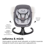 Huggy Pie Yenidoğandana Uygun Otomatik Sallanabilir Kumandalı Bluetooth Müzikli Ana Kucağı
