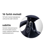 Huggy Pie Yenidoğandana Uygun Otomatik Sallanabilir Kumandalı Bluetooth Müzikli Ana Kucağı