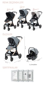 Huggy Revo 5 İn 1 Travel Bebek Arabası