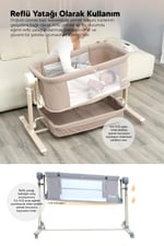 Huggy Swing Me Otomatik Sallanabilir Katlanabilir Alüminyum Anne Yanı Beşik