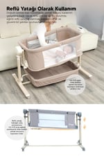 Huggy Swing Me Otomatik Sallanabilir Katlanabilir Alüminyum Anne Yanı Beşik