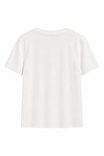 A Harfli Çizgili T-shirt Acı Kahve