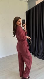 Bameda Gömlekli Takım Bordo
