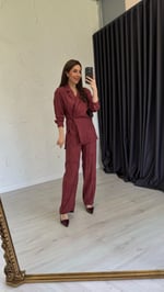 Bameda Gömlekli Takım Bordo