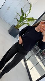 Bisiklet Yaka Sweatshirt Lacivert