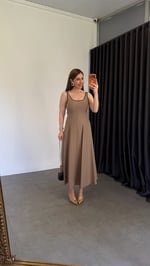 Biye Model Keten Elbise Vizon