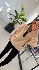 Bonnia Peluş Sweatshirt Bej