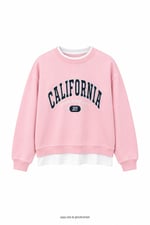 Californnia Sweatshirt Pembe