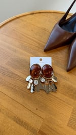 Çoklu Sallantılı Küpe Kahverengi