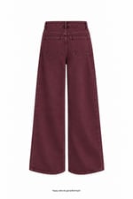 Conci Dökümlü Tensel Pantolon Bordo