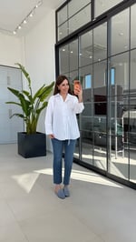 Düğüm Düğme Detaylı Std Gömlek Beyaz