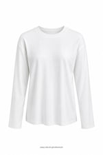 Düz Basic Kurtarıcı Bluz Beyaz