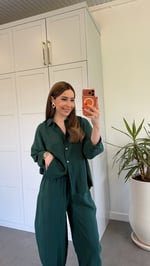 Gömlekli Takım Zümrüt Yeşili