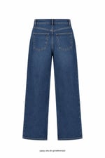 İp Bağcıklı Denim Jean Mavi