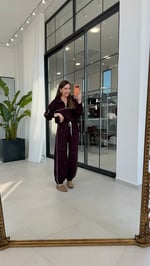 Jogger Biyeli Fermuarlı Eşofman Takımı Bordo