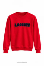 Kabartma Yazılı Lcs Sweatshirt Kırmızı