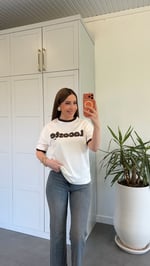 Koste Baskılı T-shirt Kahverengi
