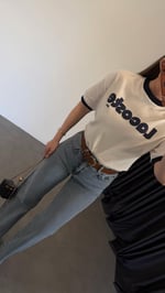 Koste Baskılı T-shirt Lacivert