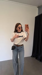 Koste Baskılı T-shirt Lacivert
