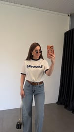 Koste Baskılı T-shirt Lacivert