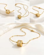 Küp Harf Kolye Gold S