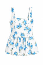 Lily Bloom Çiçekli Bluz Mavi