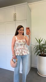 Lily Bloom Çiçekli Bluz Pembe