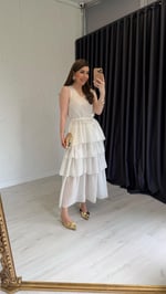 Lily Kat Kat Elbise Ekru