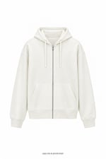 Mudda Kapişonlu Sweat Ceket Krem